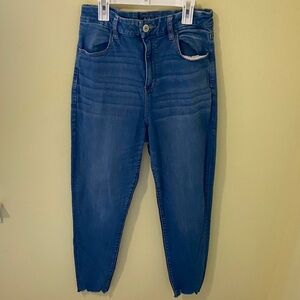 American Eagle Outfitters Deep Blue Ankle Jeans